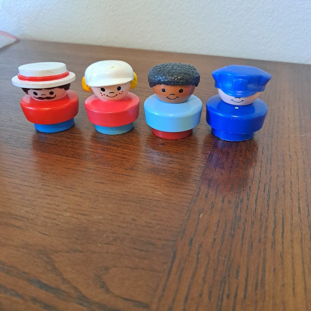 Vintage Fisher-Price Little People Figures 1990s Chunky Lot of 4 Replacement Toy
